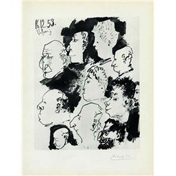 Pablo Picasso Signed "Faces" Heliogravure