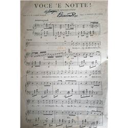 BENIAMINO GIGLI SIGNED MUSIC SHEET.