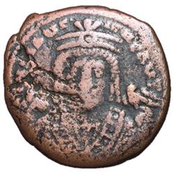 Maurice Tiberius 582-602 AD Follis of Theoupolis