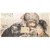 Image 1 : Chinese Watercolor Tibetan Old Man Signed
