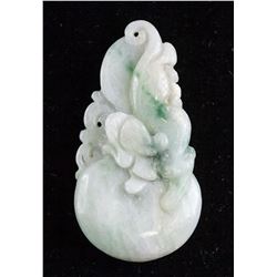 Burma Green Jadeite Pixiu Pendant