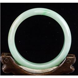 Burma Green Jadeite Bangle w/Cert