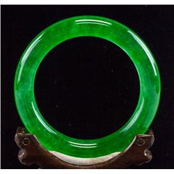 Imperial Burma Green Jadeite Bangle w/ GIA Cert