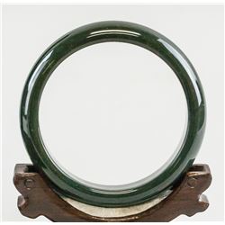 Chinese Hetian Green Jade Bangle Certificate