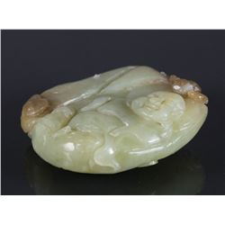 Chinese White Jade Carved Buddha Pendant