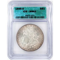 1885-O $1 Morgan Silver Dollar Coin ICG MS62