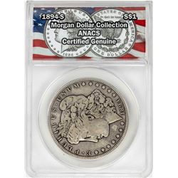 1894-S $1 Morgan Silver Dollar Coin ANACS Certified Genuine