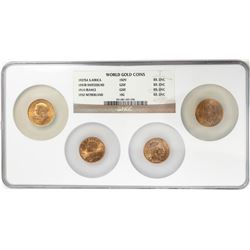 (4) World Gold Coins '27 South Africa '47 Swiss '14 France '32 Netherland NGC Uncirculated