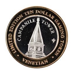 .999 Silver The Venetian Las Vegas, NV $10 Casino Limited Edition Gaming Token