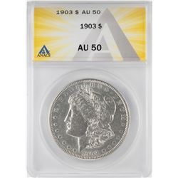 1903 $1 Morgan Silver Dollar Coin ANACS AU50