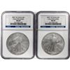 Image 1 : Lot of (2) 2007-W $1 American Silver Eagle Coins NGC MS69 Early Releases