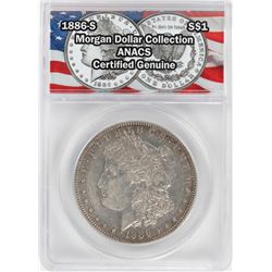 1886-S $1 Morgan Silver Dollar Coin ANACS Certified Genuine
