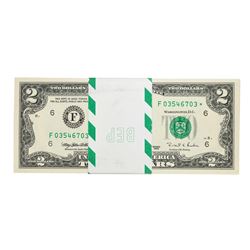 Pack of (98) Consecutive 1995 $2 Federal Reserve STAR Notes Atlanta