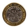 Image 1 : .999 Silver Whiskey Petes Casino Jean, Nevada $10 Limited Edition Gaming Token