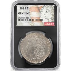 1898-S $1 Morgan Silver Dollar Coin NGC Genuine