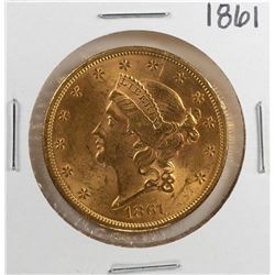 1861 $20 Liberty Head Double Eagle Gold Coin