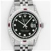 Image 1 : Rolex Mens Stainless Steel Diamond Lugs & Ruby Datejust Wristwatch