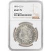 Image 1 : 1890-CC $1 Morgan Silver Dollar Coin NGC MS63PL