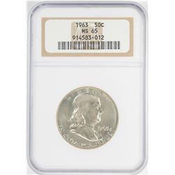 1963 Franklin Half Dollar Coin NGC MS65