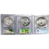 Image 2 : Lot of 2008-2010 $1 American Silver Eagle Coins PCGS MS70 First Strike