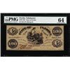 Image 1 : 1861 $100 State of Florida Tallahassee Cr.2 Obsolete Note PMG Choice Uncirculated 64
