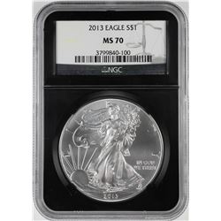 2013 $1 American Silver Eagle Coin NGC MS70 Black Core