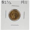 Image 1 : 1911 $2 1/2 Indian Head Quarter Eagle Gold Coin