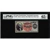 Image 1 : 1863 25 Cent 4th Issue Fractional Currency Note Fr.1307 PMG Choice Uncirculated 65EPQ