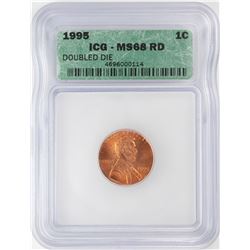 1995 Doubled Die Lincoln Memorial Cent Coin ICG MS68RD