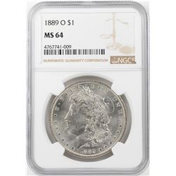 1889-O $1 Morgan Silver Dollar Coin NGC MS64