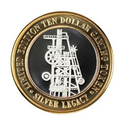 .999 Silver Silver Legacy Reno, Nevada $10 Casino Limited Edition Gaming Token