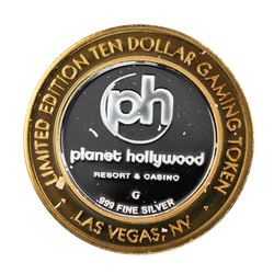 .999 Fine Silver Planet Hollywood Las Vegas, Nevada $10 Limited Edition Gaming Token