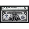 Image 1 : 1899 $2 Mini-Porthole Silver Certificate Note Fr.258 PMG Choice Very Fine 35EPQ
