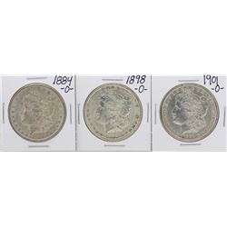 Lot of 1884-O, 1898-O, 1901-O $1 Morgan Silver Dollar Coins