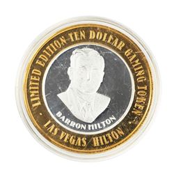 .999 Silver Hilton Las Vegas, Nevada $10 Casino Limited Edition Gaming Token