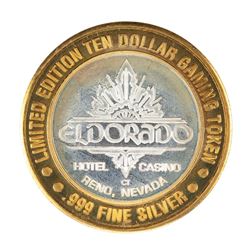 .999 Fine Silver Eldorado Reno, Nevada $10 Limited Edition Gaming Token