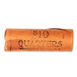 Original Bank Roll of (40) Brilliant Uncirculated 1964 Washington Quarter Coins