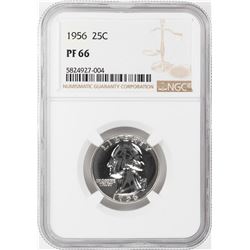 1956 Proof Washington Quarter Coin NGC PF66