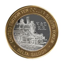 .999 Silver The Delta Saloon Nevada $10 Casino Limited Edition Gaming Token