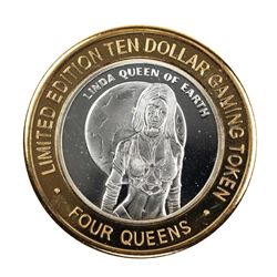 .999 Silver Four Queens Casino Hotel Las Vegas $10 Limited Edition Gaming Token