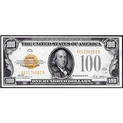 1928 $100 Gold Certificate Note