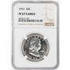 Image 1 : 1953 Proof Franklin Half Dollar Coin NGC PF67 Cameo
