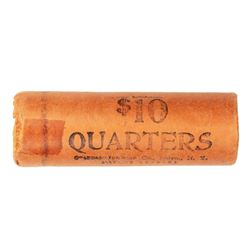 Original Bank Roll of (40) Brilliant Uncirculated 1964 Washington Quarter Coins