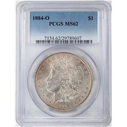 1884-O $1 Morgan Silver Dollar Coin PCGS MS62
