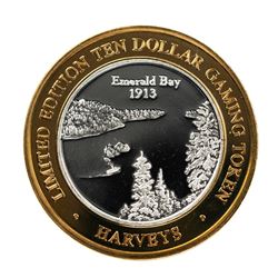 .999 Fine Silver Harveys Resort Lake Tahoe, Nevada $10 Limited Edition Gaming Token