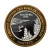 Image 1 : .999 Fine Silver Harveys Resort Lake Tahoe, Nevada $10 Limited Edition Gaming Token