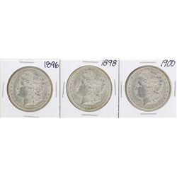 Lot of 1896, 1898, 1900 $1 Morgan Silver Dollar Coins