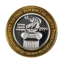 .999 Fine Silver Atlantis Casino & Resort Reno, NV $10 Limited Edition Gaming Token