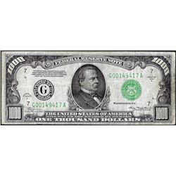 1934A $1,000 Federal Reserve Note Chicago