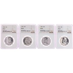 Lot of 1958-1961 Proof Franklin Half Dollar Coins NGC PF67
